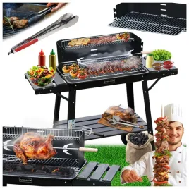 grill-ogrodowy-weglowy-z-polkami-i-roznem-vl06-rs-czarny-szczypce