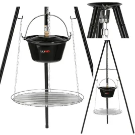grill-wiszacy-weglowy-na-trojnogu-49cm-z-misa-kociolkiem-ruszt-stalowy-lund