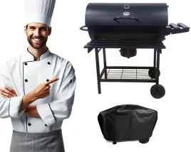 grill-weglowy-beczka-ruszt-zeliwny-70x35cm-pokrowiec-dekraft-polska-firma