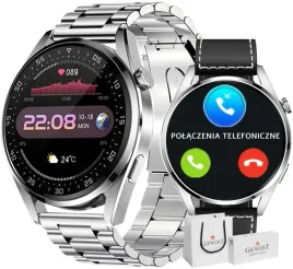 smartwatch-giewont-gw450-5-srebrny-dodatkowy-czarny-skorzany-pasek