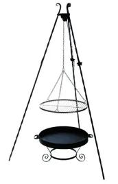 grill-ogrodowy-trojnog-ruszt-inox-palenisko-60cm