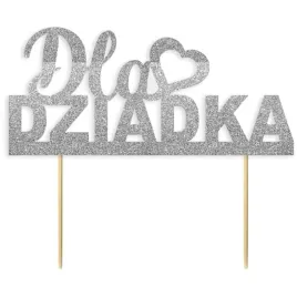 topper-papierowy-dla-dziadka-srebrny-brokatowy-pasek-16-cm