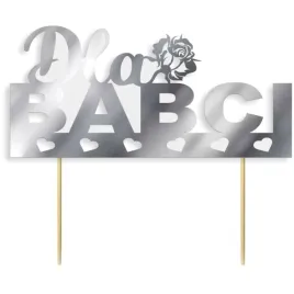 topper-papierowy-dla-babci-srebrne-metalic-serca-16-cm