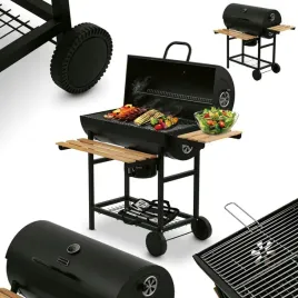 grill-ogrodowy-weglowy-drewniane-polki-stalowy-termometr-kolka-konighoffer