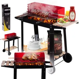 grill-weglowy-ogrodowy-chromowany-ruszt-rozen-przenosny-regulowany-2-polki