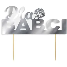 topper-papierowy-dla-babci-srebrny-metalic-pasek-16-cm