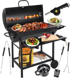 grill-weglowy-ogrodowy-na-kolach-polki-gril-na-brykiet-bbq-grillandchill