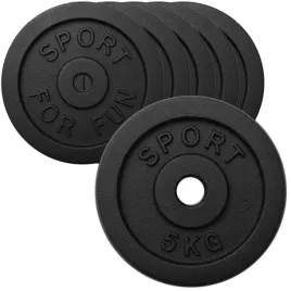 obciazenie-zeliwne-6x5kg-talerz-28mm-zestaw-30kg