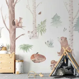 fototapeta-300x210-standard-subtelna-ilustracja-ze-zwierzetami-lesnymi