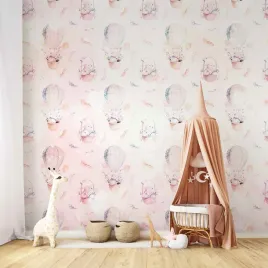 fototapeta-300x210-wodoodporna-jednolity-desen-z-piorami-zajace-w-ko