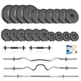 sztanga-106kg-zestaw-silownia-z-obciazeniem-ciezary-z-4-gryfami-hantle-gryf