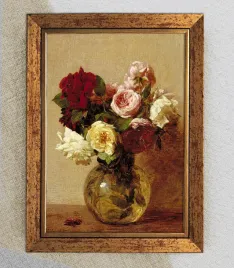 reprodukcja-obrazu-roze-w-wazonie-h-f-latour-obrazek-w-ramce