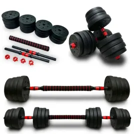 hantle-bitumiczne-2x20-kg-z-lacznikiem-zestaw-talerzy-40kg-gryf-sztanga