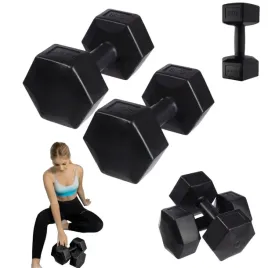 drfit-hantle-ciezarki-do-cwiczen-fitness-szesciokatne-zestaw-2x-6kg-czarne