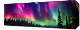 obraz-50x20cm-zorza-nad-lasem