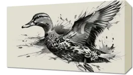 obraz-50x30cm-gracja-kaczki-w-locie