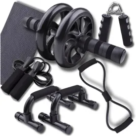 zestaw-do-cwiczen-w-domu-silowych-roller-skakanka-mata-ekspander-sciski-7w1