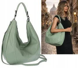 torebka-damska-worek-shopper-pojemna-na-ramie-modna-torba-lh6008-zielona