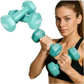 hantle-winylowe-do-cwiczen-zestaw-ciezarki-hantelki-2x2kg-treningowe-4kg