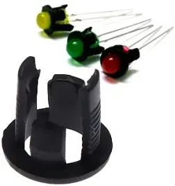 5x-oprawka-diody-led-3mm-krotka-wciskana-czarna