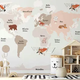fototapeta-400x280-standard-mapa-w-odcieniach-bezu-kontynenty-ze-zwier