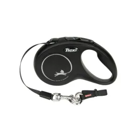 smycz-automatyczna-dla-psa-flexi-new-classic-s-tasma-5m-czarna-do-15kg