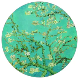 fototapeta-okragla-kwiaty-migdalow-200x200-flizelina