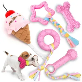 6-szt-zabawek-dla-psa-malego-szczeniat-zabawki-gryzak-kosc-szarpak-rozowe
