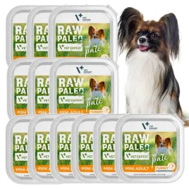 mokra-karma-dla-psow-doroslych-malych-ras-indyk-raw-paleo-pate-12-x-150g