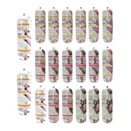 mokra-karma-dla-psa-70percent-miesa-mix-smakow-kielbasa-baton-pasztet-20x-900g