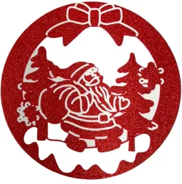 naklejka-na-okno-swiateczna-piankowa-brokatowa-bombka-z-mikolajem