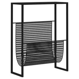 stojak-na-gazety-z-blatem-stalowy-czarny-35x15x45-cm