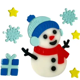 naklejki-na-okno-lustro-swiateczne-zelowe-balwan-z-czapka-sniezynki