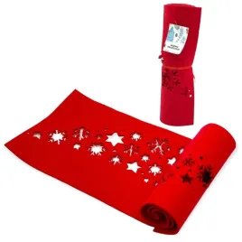 bieznik-swiateczny-czerwony-filcowy-na-stol-dekorowany-obrus-sniezynki