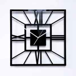 elegancki-czarny-zegar-scienny-sq1-lustrzany-50-cm