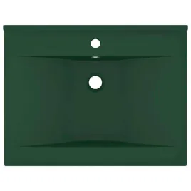 vidaxl-umywalka-z-otworem-na-kran-matowa-ciemna-zielen-60x46-cm