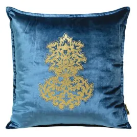 poszewka-welwetowa-ze-zlota-aplikacja-royal-45x45-niebieska