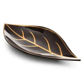 patera-dekoracyjna-ceramiczna-alisma-41x20x4-brazowa-zlota