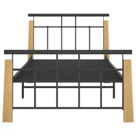 vidaxl-rama-lozka-metal-i-lite-drewno-debowe-90x200-cm