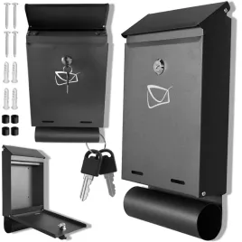 skrzynka-na-listy-poczte-pocztowa-czarna-listowa-na-ogrodzenie-gazetownik