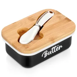 maselniczka-metalowa-czarna-z-bambusowa-pokrywka-i-nozykiem