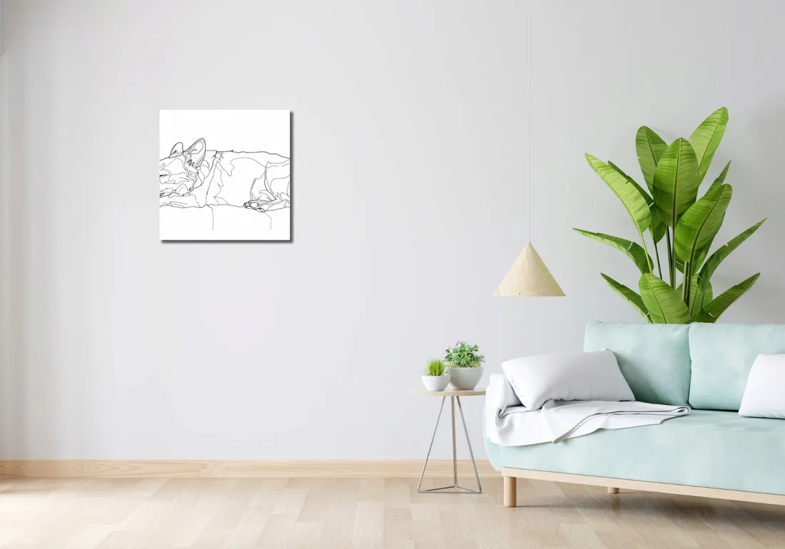 obraz-50x50cm-spiacy-psiak