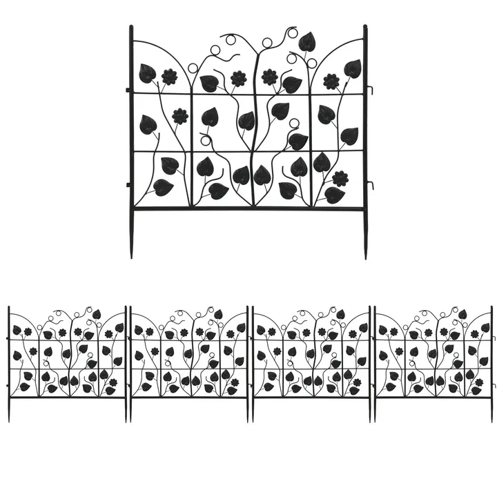 5-paneli-wytrzymale-metalowe-plotek-ogrodowy-67cm