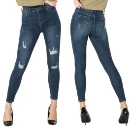 spodnie-jeansy-rurki-przetarcia-dziury-r700-s-36