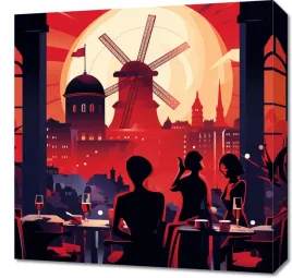obraz-50x50cm-wieczorne-bale-przy-wiatraku
