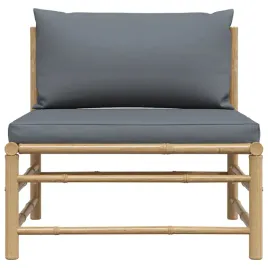 vidaxl-srodkowa-sofa-ogrodowa-z-ciemnoszarymi-poduszkami-bambusowa