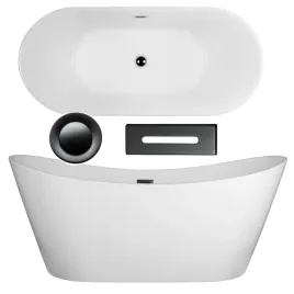 wanna-wolnostojaca-czarny-syfon-160-cm-korek-klik