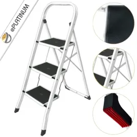 drabina-skladana-biala-waska-3stopniowa-150kg-atest-certyfikat-eu-eplatinum