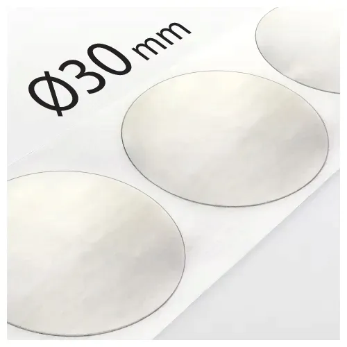 Kółka transparentne do zaklejania Ø30mm 1000 szt. Brak perforacji