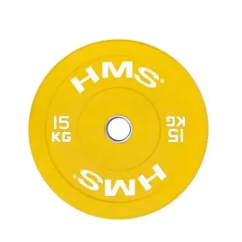 cbr15-yellow-talerz-olimpijski-51mm-bumper-15-kg-hms-gumowany